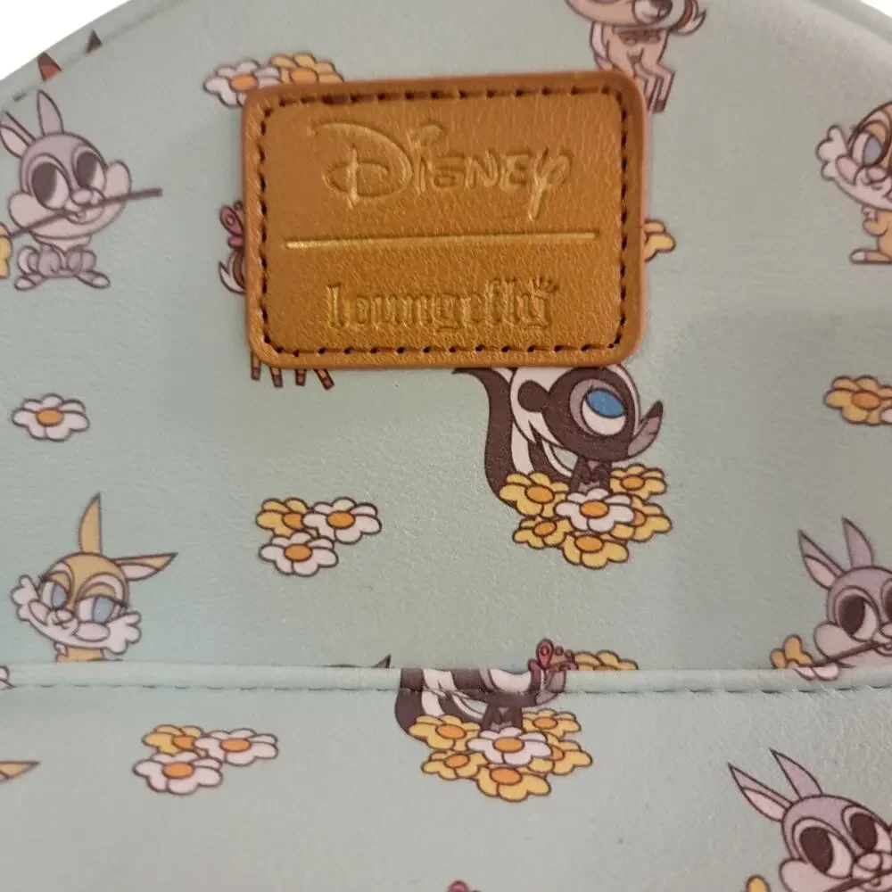 Loungefly Disney Bambi Chibi Friends Mini Backpack Mint Faux Leather